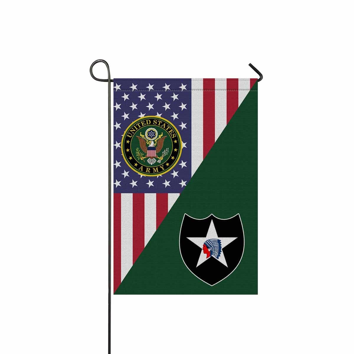 US ARMY 2nd Infantry Division Garden Flag/Yard Flag 12 inches x 18 inches Twin-Side Printing-GDFlag-Army-CSIB-Veterans Nation