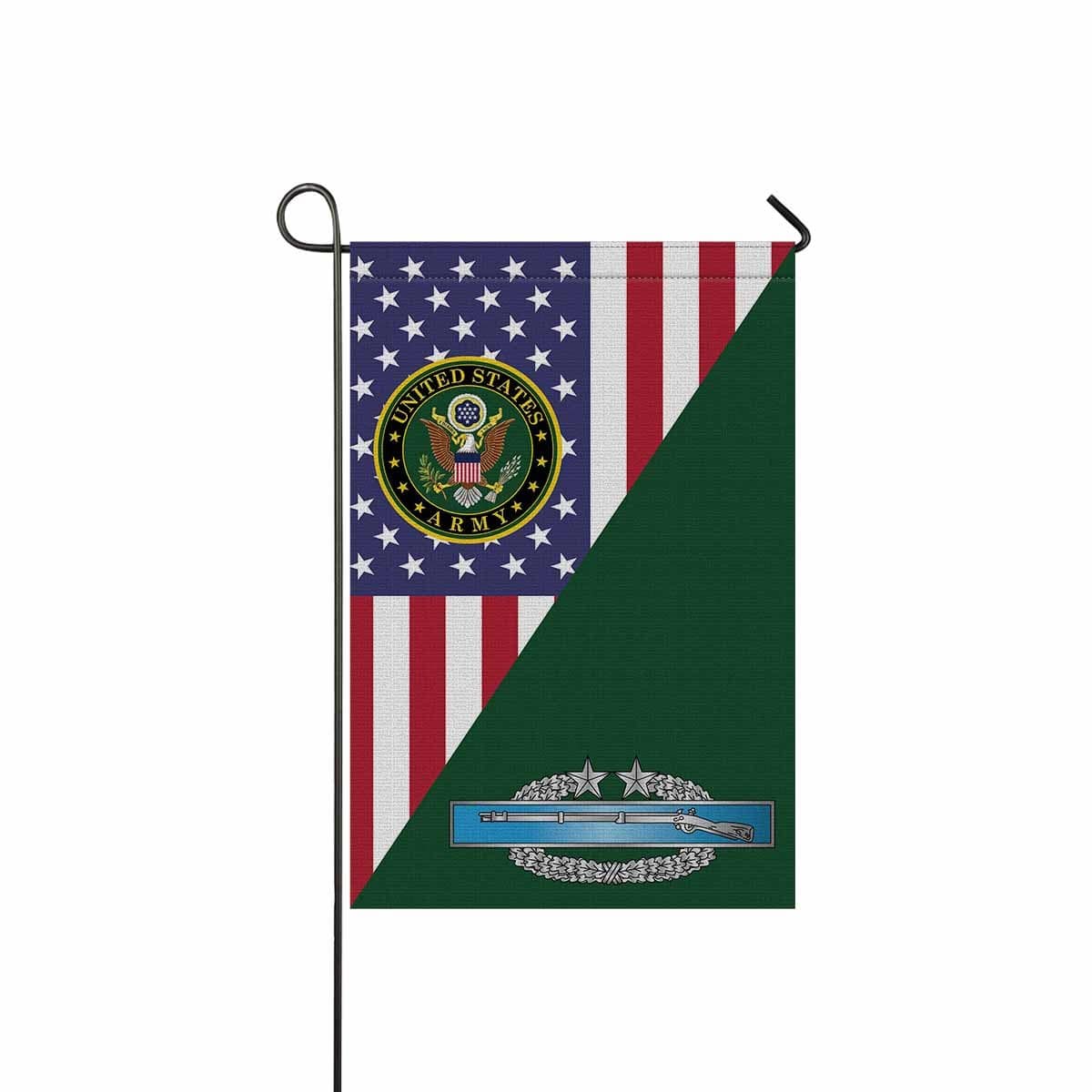 US Army Combat Infantryman Third Award Badge Garden Flag 12Inches x 18Inches Twin-Side Printing-GDFlag-Army-Badge-Veterans Nation