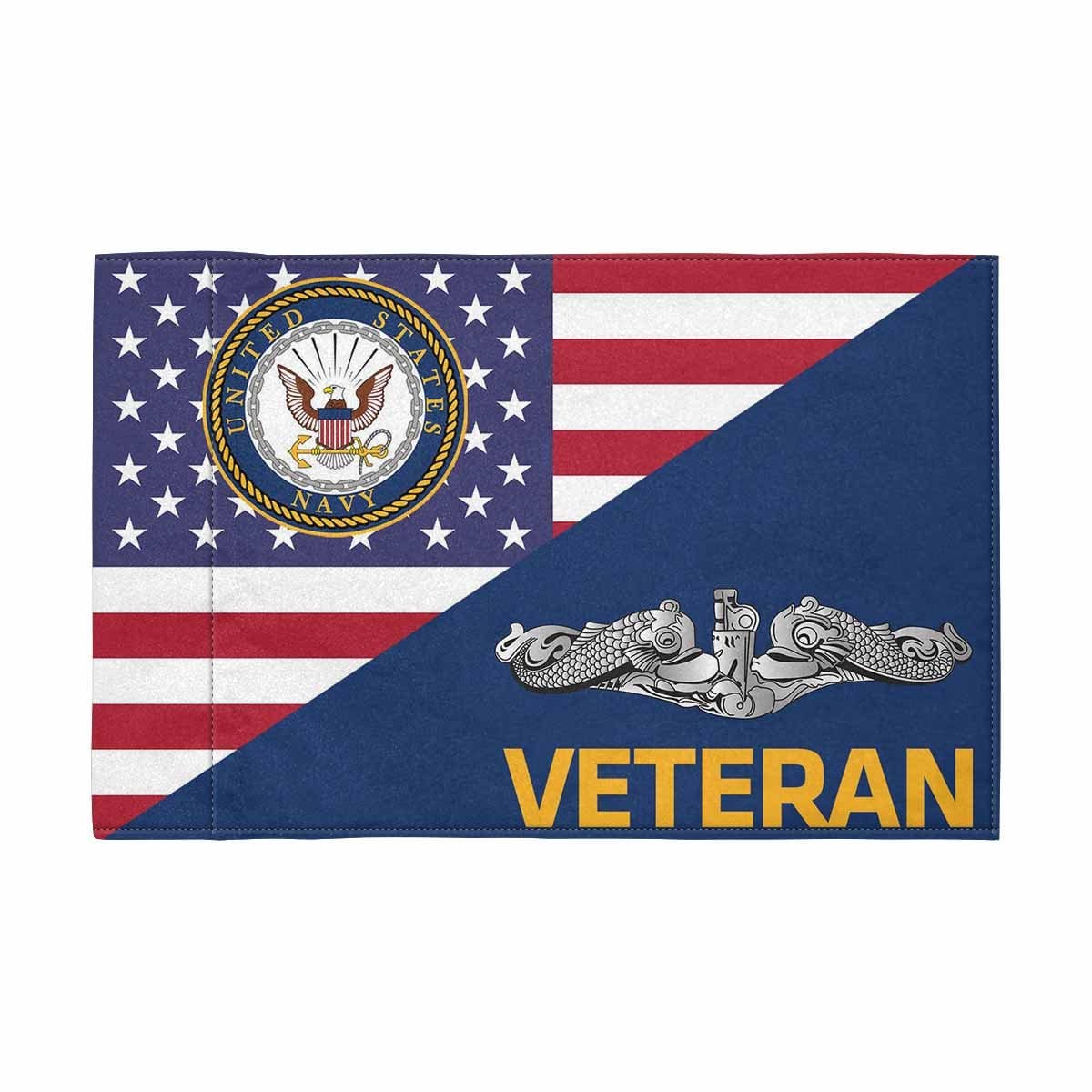 US Navy Submarine Enlisted Veteran Motorcycle Flag 9" x 6" Twin-Side Printing D01-MotorcycleFlag-Navy-Veterans Nation