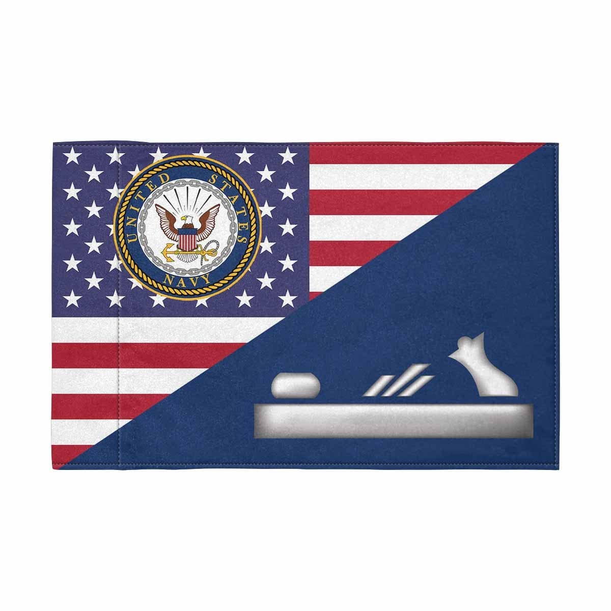 US Navy Patternmaker Navy PM Motorcycle Flag 9" x 6" Twin-Side Printing D01-MotorcycleFlag-Navy-Veterans Nation