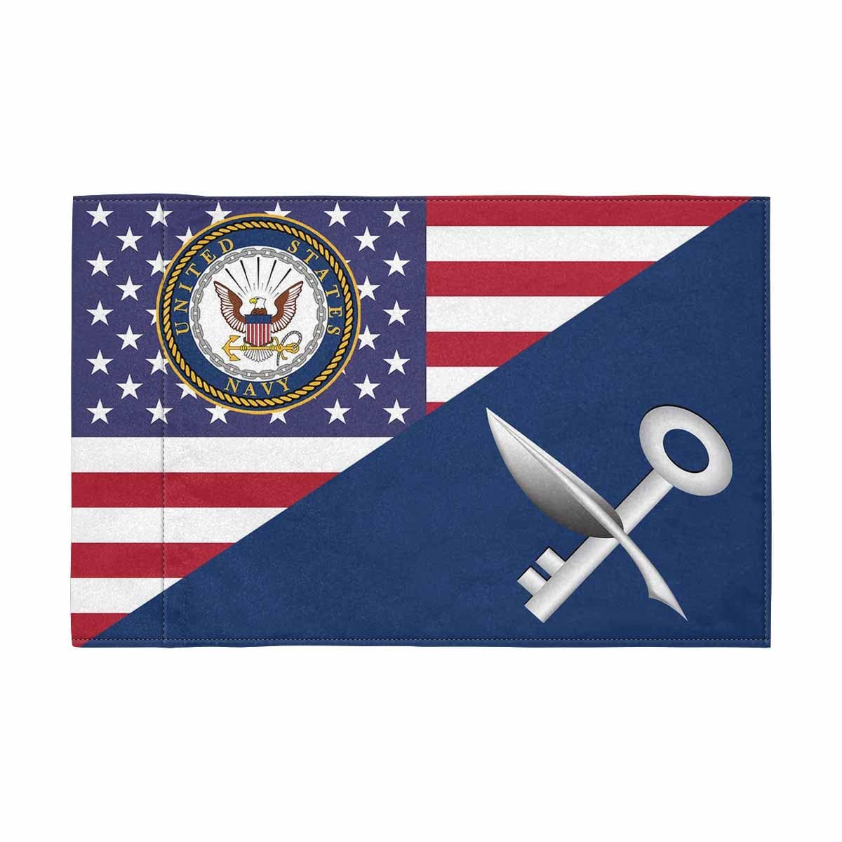 US Navy Ship's Serviceman Navy SH Motorcycle Flag 9" x 6" Twin-Side Printing D01-MotorcycleFlag-Navy-Veterans Nation