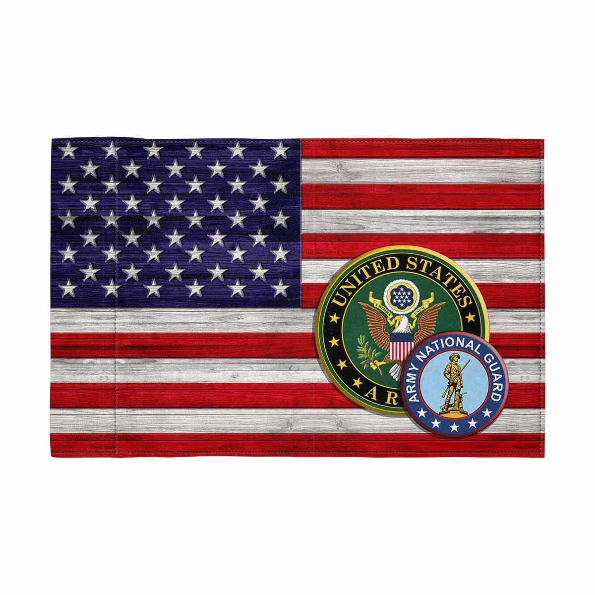 US Army National Guard Motorcycle Flag 9" x 6" Twin-Side Printing D02-MotorcycleFlag-Army-Veterans Nation