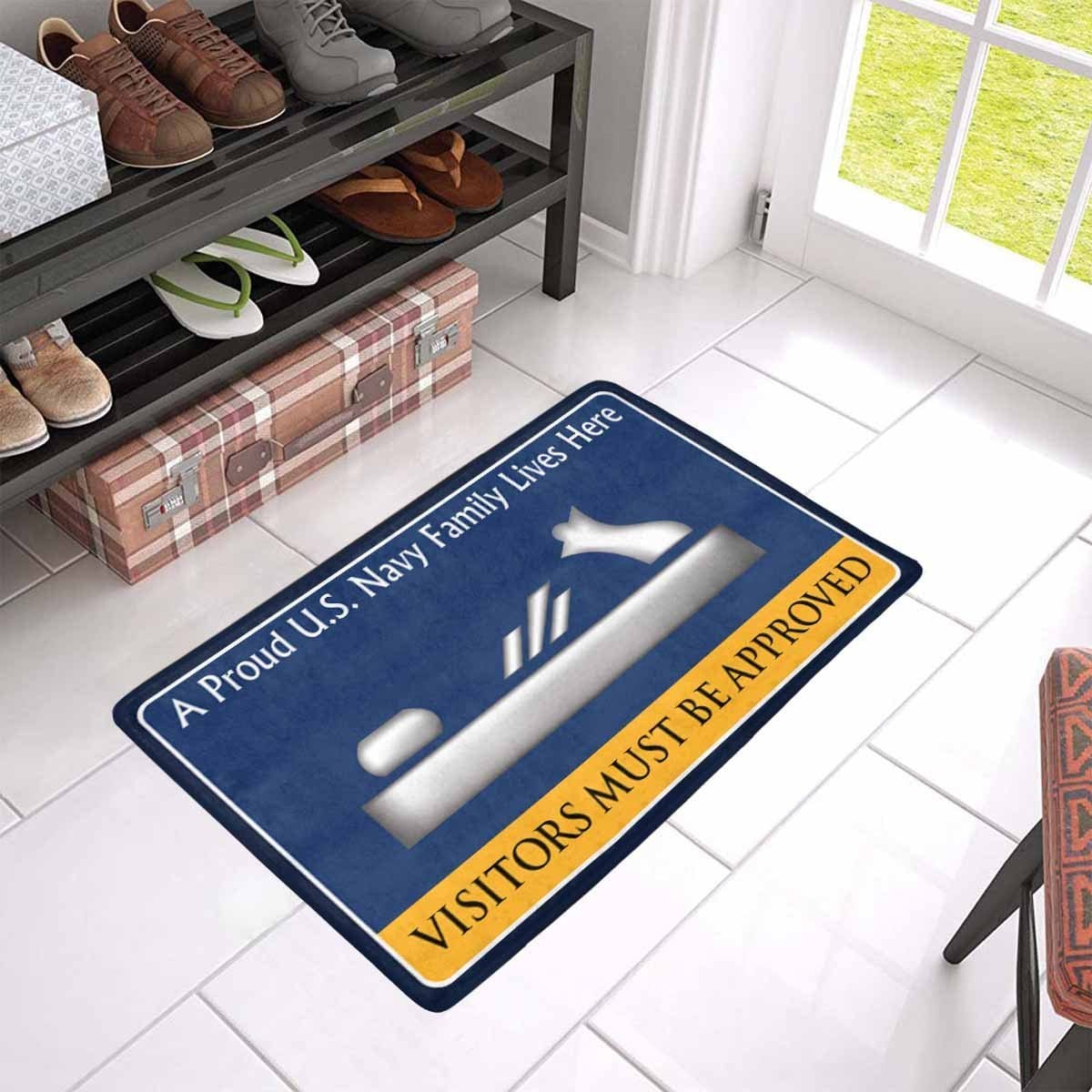 Navy Patternmaker Navy PM Family Doormat - Visitors must be approved (23,6 inches x 15,7 inches)-Doormat-Navy-Rate-Veterans Nation