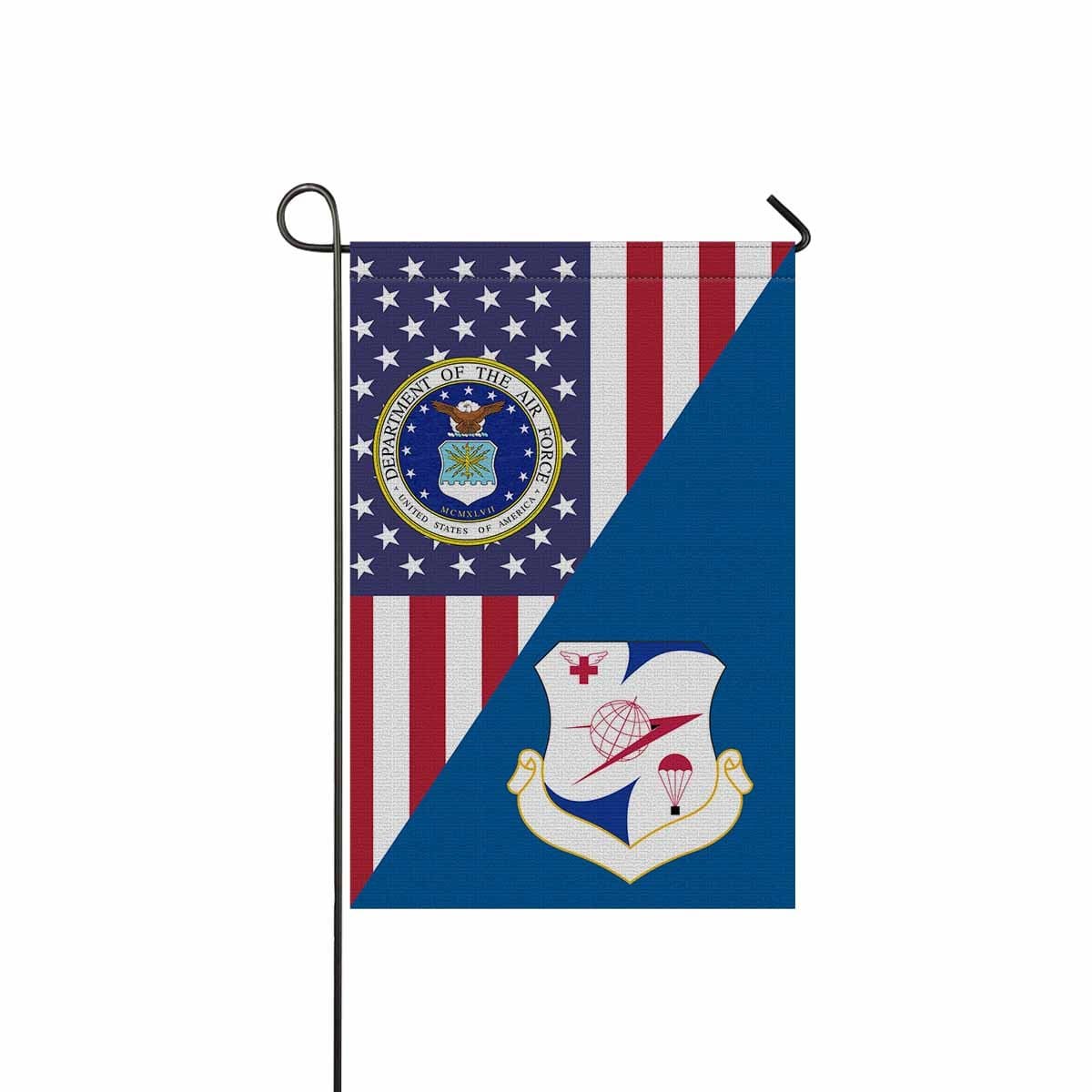 US Air Force 322d Airlift Division Garden Flag/Yard Flag 12 inches x 18 inches Twin-Side Printing-GDFlag-USAF-AirDivision-Veterans Nation
