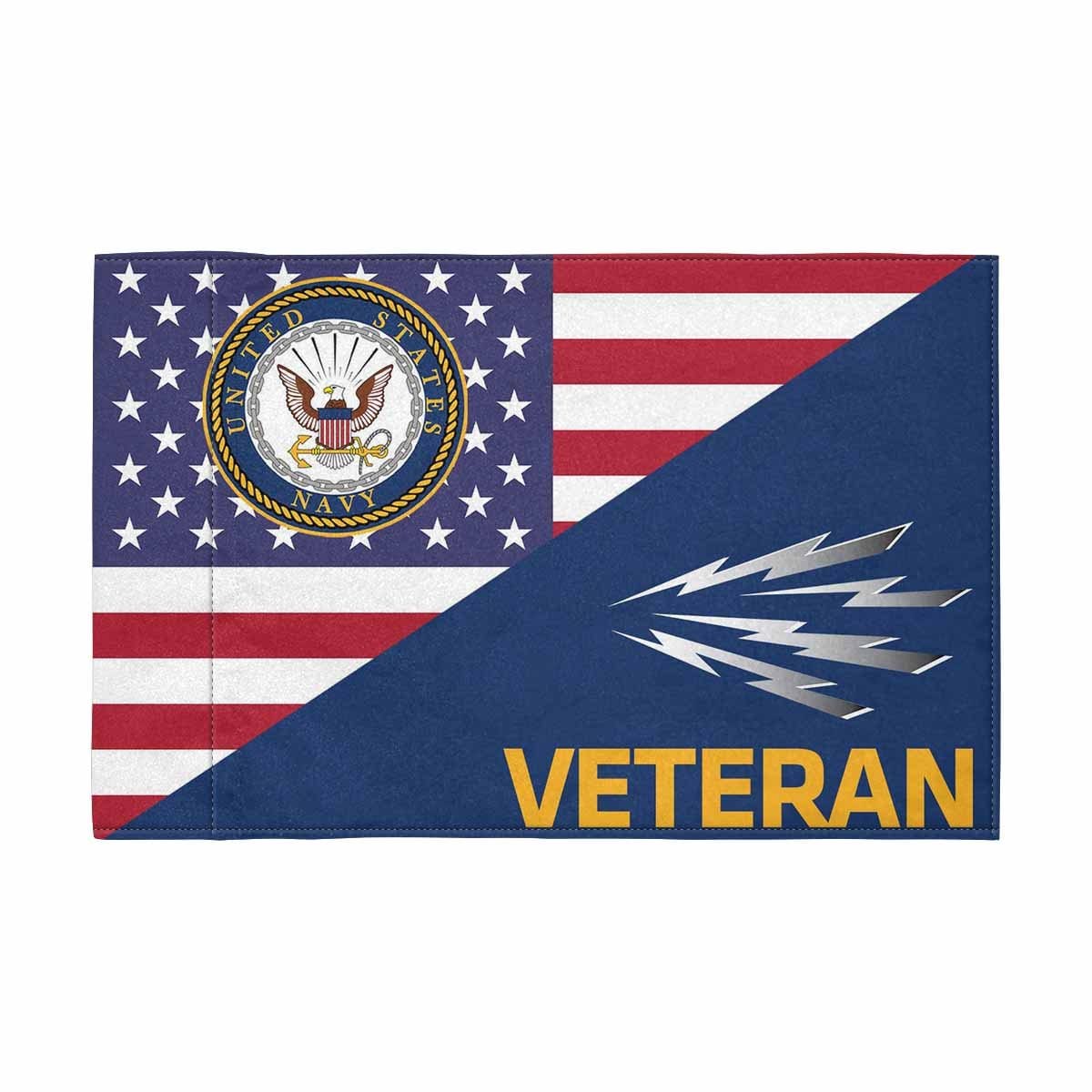 US Navy Radioman Navy RM Veteran Motorcycle Flag 9" x 6" Twin-Side Printing D01-MotorcycleFlag-Navy-Veterans Nation