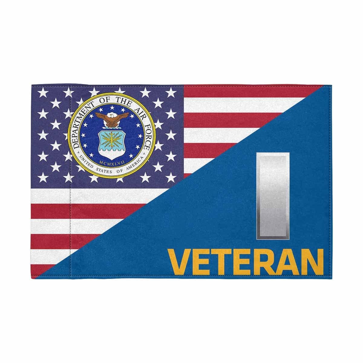 US Air Force O-2 Veteran Motorcycle Flag 9" x 6" Twin-Side Printing D01-MotorcycleFlag-USAF-Veterans Nation