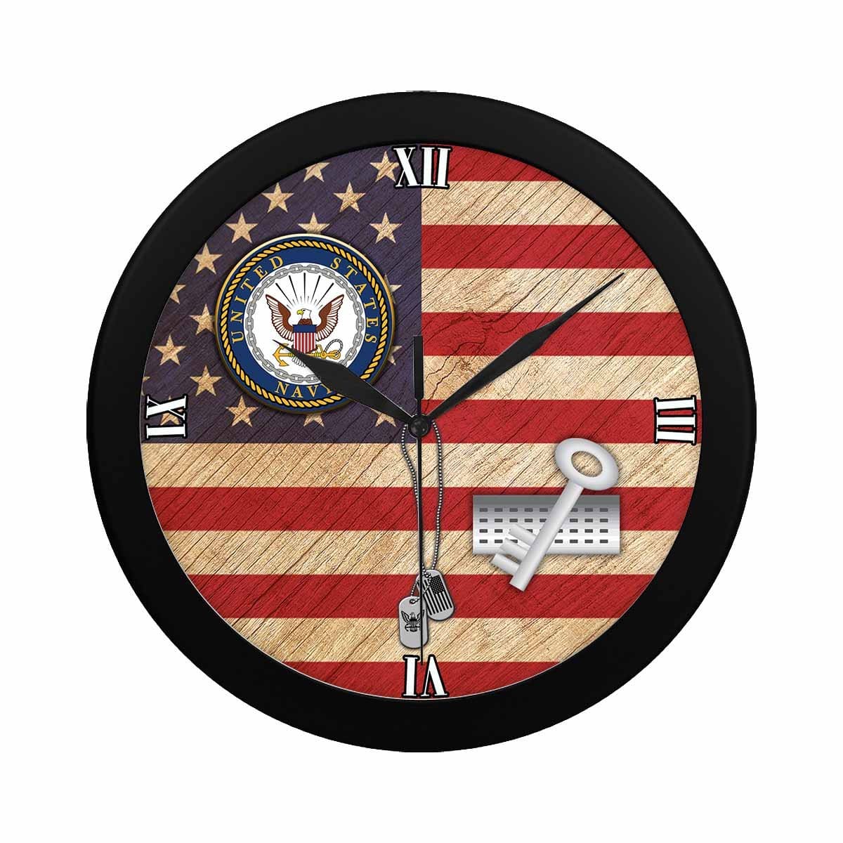 US Navy Disbursing Clerk Navy DK Wall Clock-WallClocks-Navy-Rate-Veterans Nation
