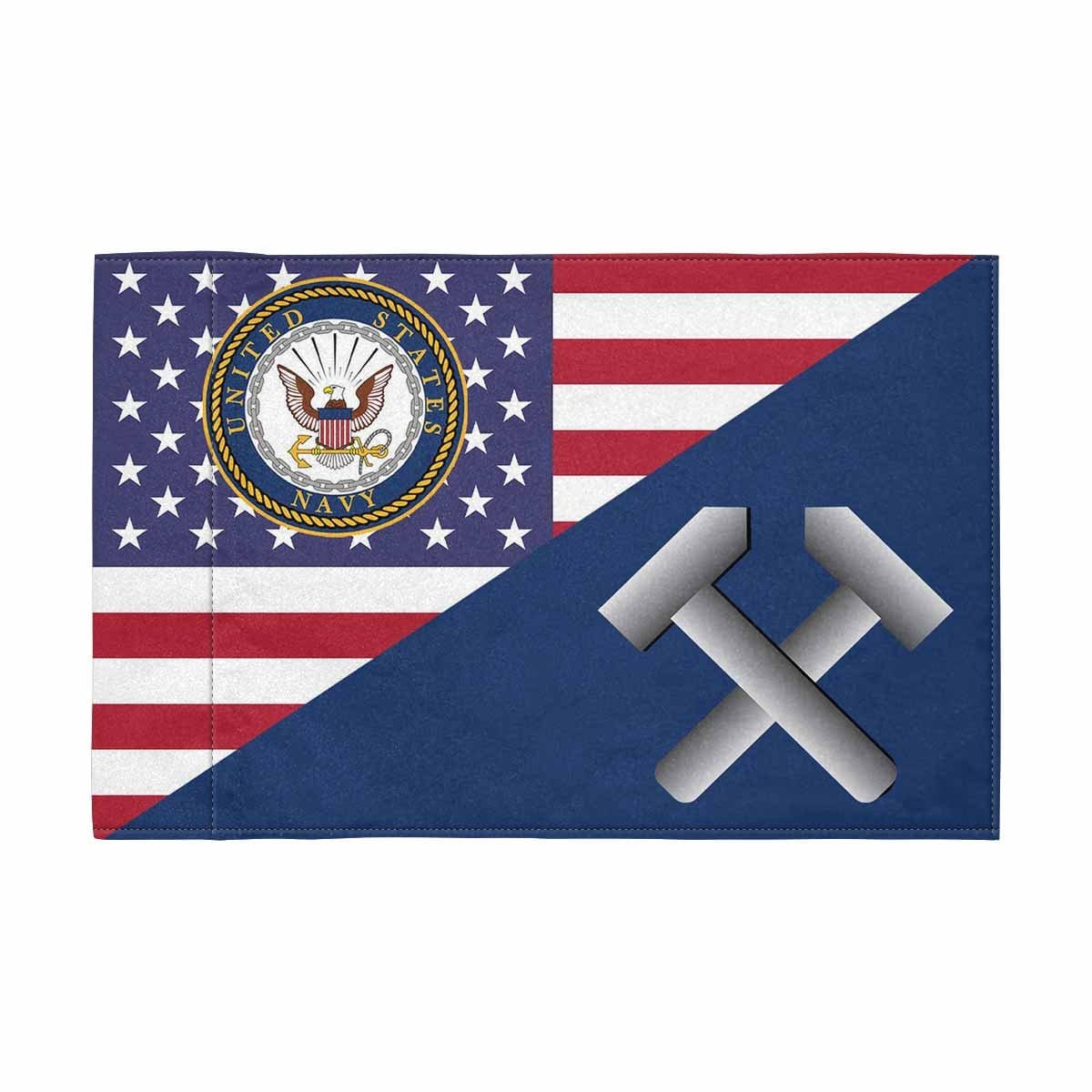 US Navy Shipfitter SF Motorcycle Flag 9" x 6" Twin-Side Printing D01-MotorcycleFlag-Navy-Veterans Nation