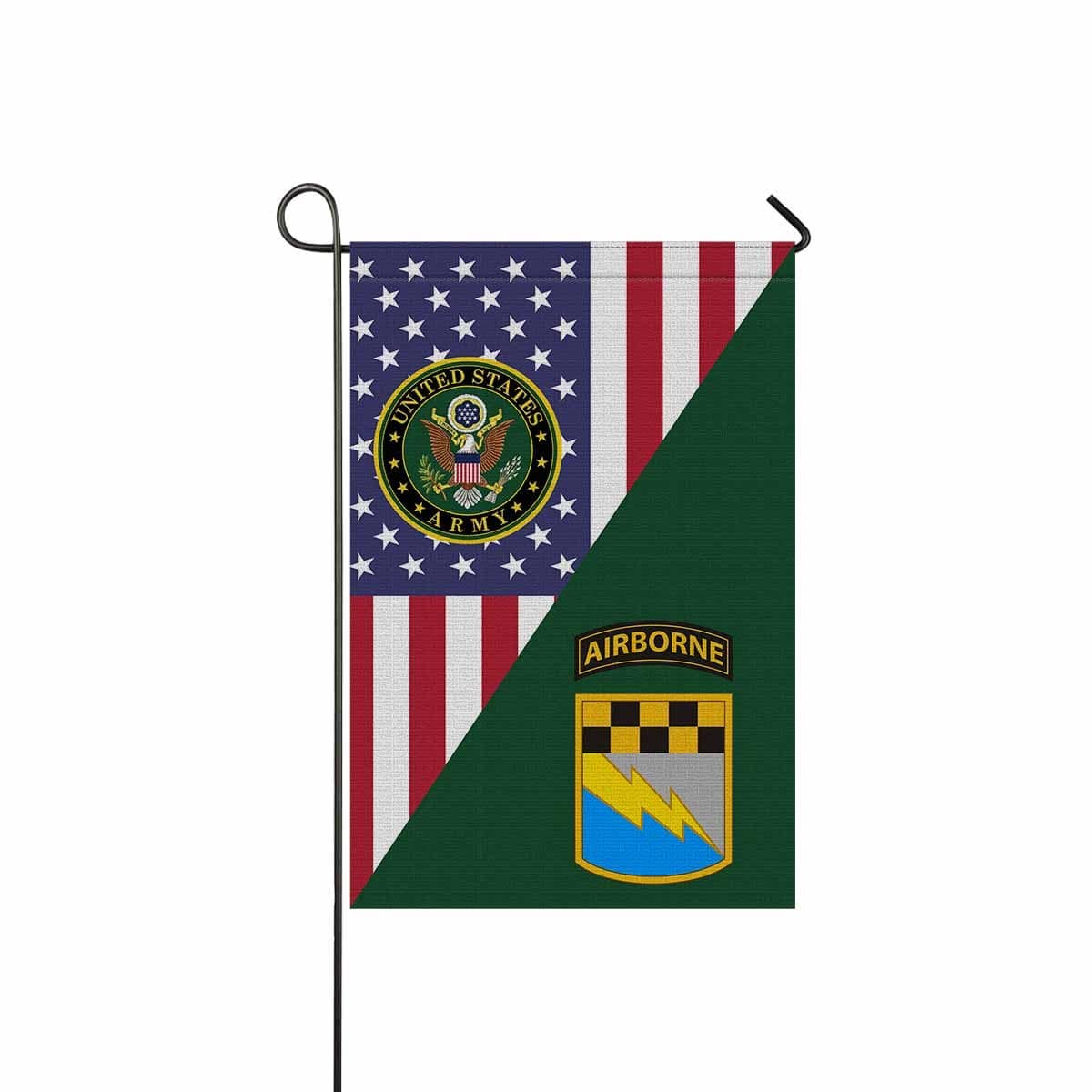 US ARMY 525TH MILITARY INTELLIGENCE BRIGADE W- AIRBORNE TAB Garden Flag/Yard Flag 12 inches x 18 inches Twin-Side Printing-GDFlag-Army-CSIB-Veterans Nation