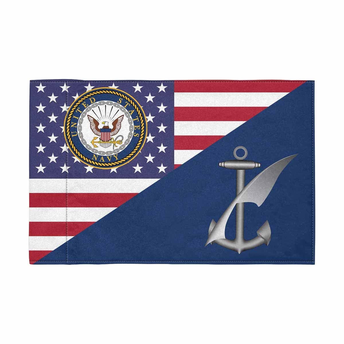 US Navy Counselor Navy NC Motorcycle Flag 9" x 6" Twin-Side Printing D01-MotorcycleFlag-Navy-Veterans Nation