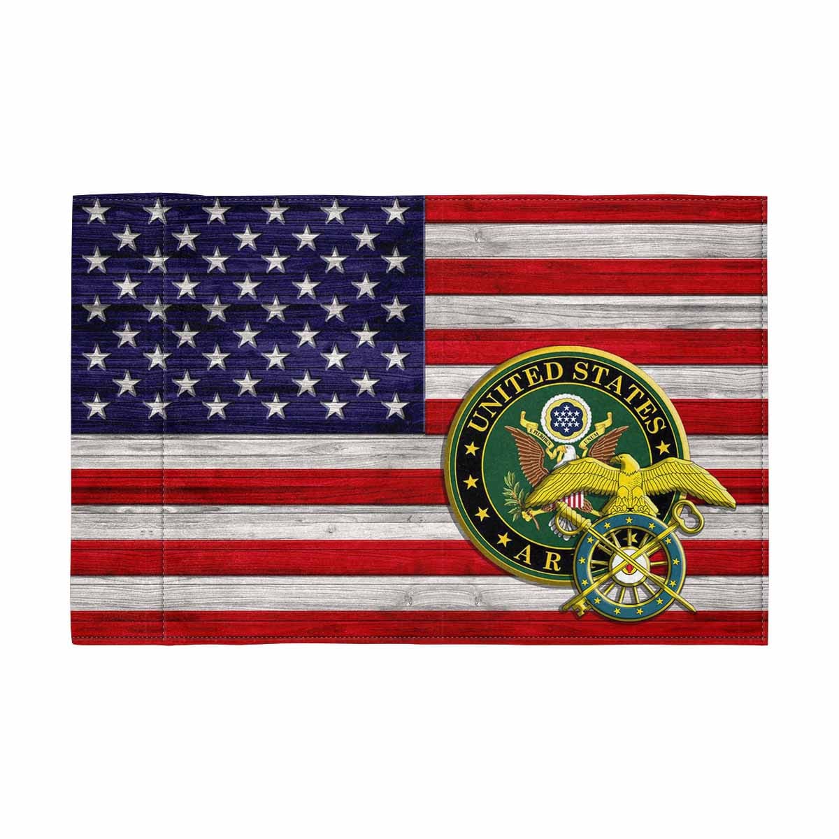 US Army Quartermaster Corps Motorcycle Flag 9" x 6" Twin-Side Printing D02-Garden Flag-Veterans Nation