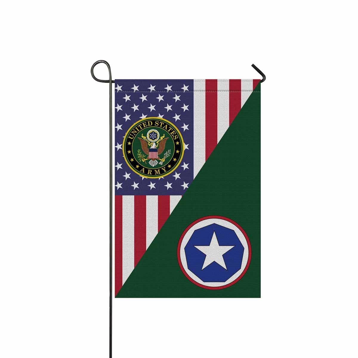 US ARMY 9TH SUPPORT COMMAND Garden Flag/Yard Flag 12 inches x 18 inches Twin-Side Printing-GDFlag-Army-CSIB-Veterans Nation