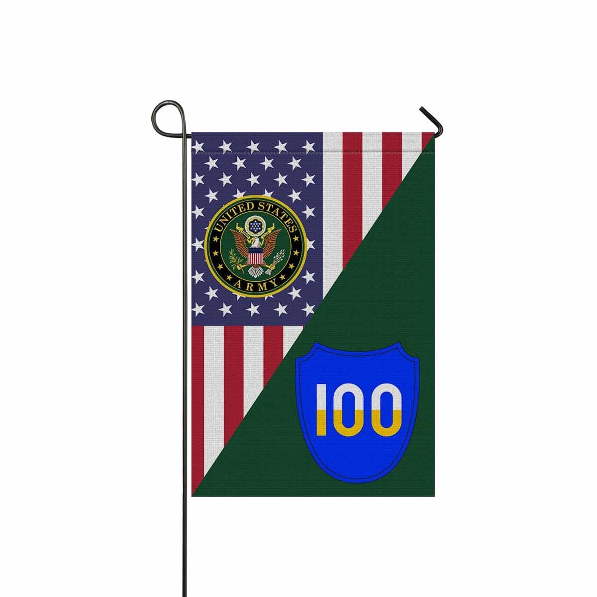 US ARMY 100TH TRAINING DIVISION Garden Flag/Yard Flag 12 inches x 18 inches Twin-Side Printing-GDFlag-Army-CSIB-Veterans Nation