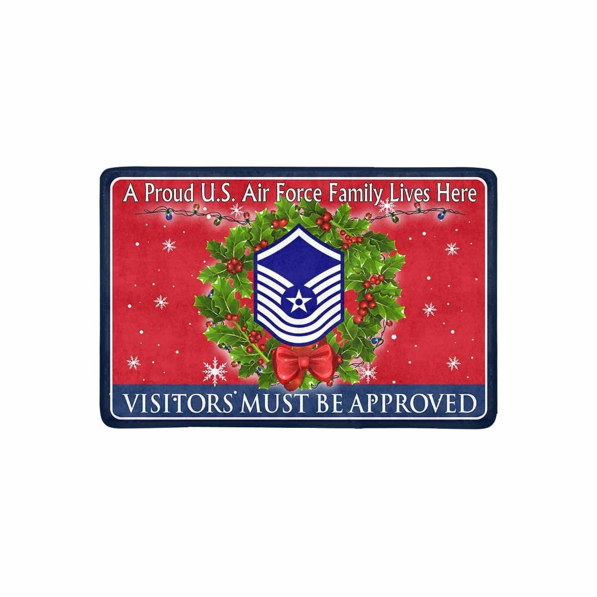 US Air Force E-8 Old Style Rank - Visitors must be approved-Doormat-USAF-Ranks-Veterans Nation