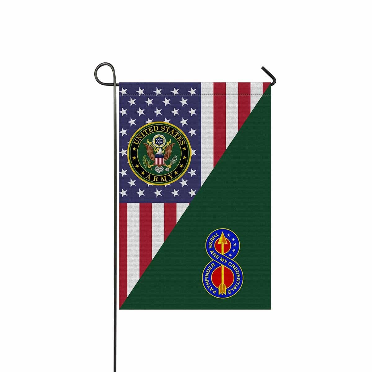 US Army 8th Infantry Division UC Round Garden Flag/Yard Flag 12 inches x 18 inches Twin-Side Printing-GDFlag-Army-CSIB-Veterans Nation