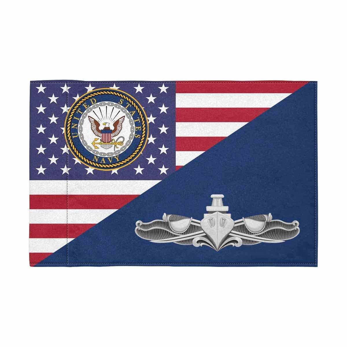 US Navy Surface Warfare Enlisted Badge Motorcycle Flag 9" x 6" Twin-Side Printing D01-MotorcycleFlag-Navy-Veterans Nation