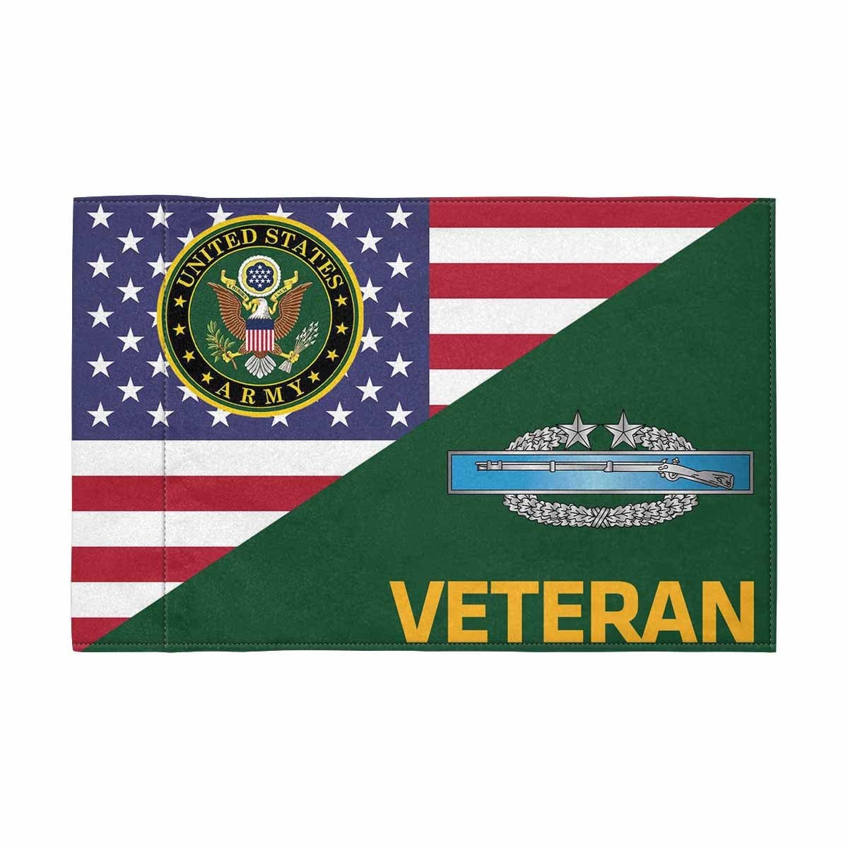 US Army Combat Infantryman Third Award Badge Veteran Motorcycle Flag 9" x 6" Twin-Side Printing D01-MotorcycleFlag-Army-Veterans Nation