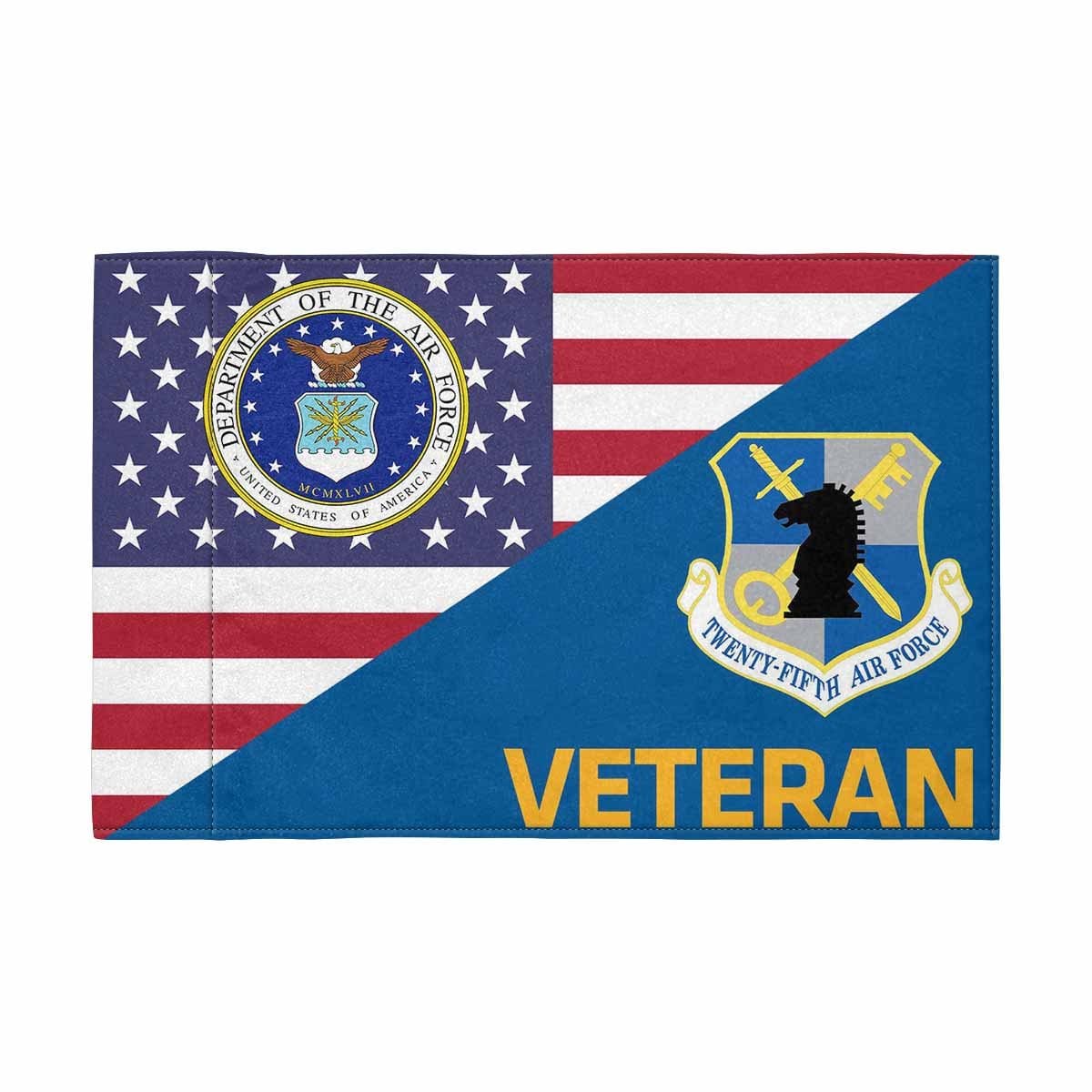 US Air Force Intelligence Command Veteran Motorcycle Flag 9" x 6" Twin-Side Printing D01-MotorcycleFlag-USAF-Veterans Nation