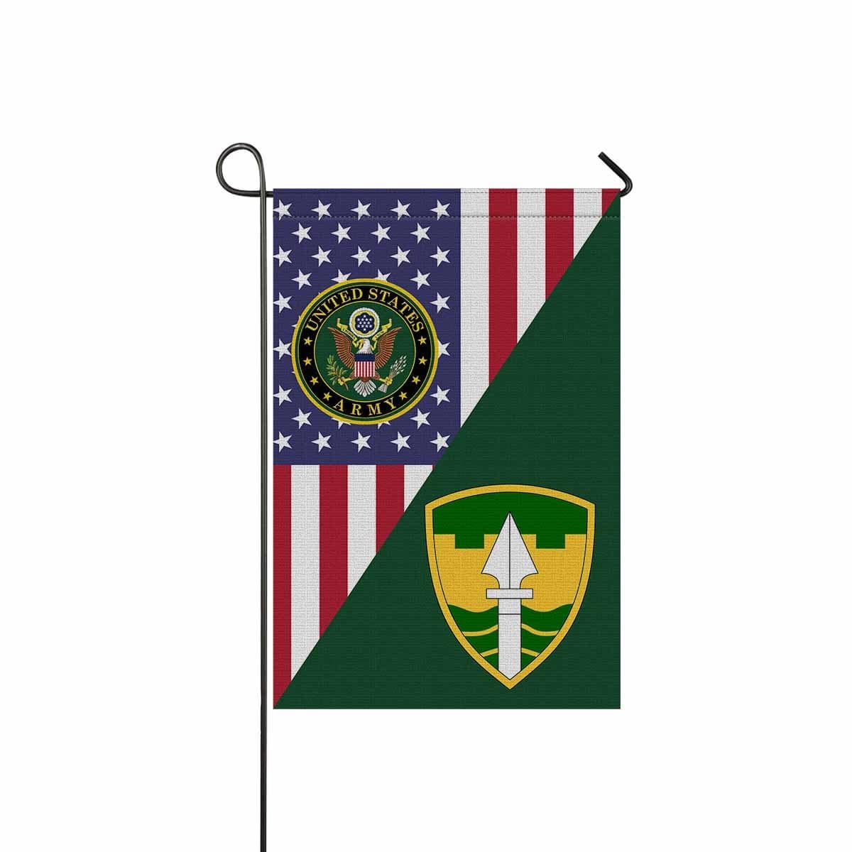 US ARMY MILITARY POLICE BRIGADE Garden Flag/Yard Flag 12 inches x 18 inches Twin-Side Printing-GDFlag-Army-CSIB-Veterans Nation