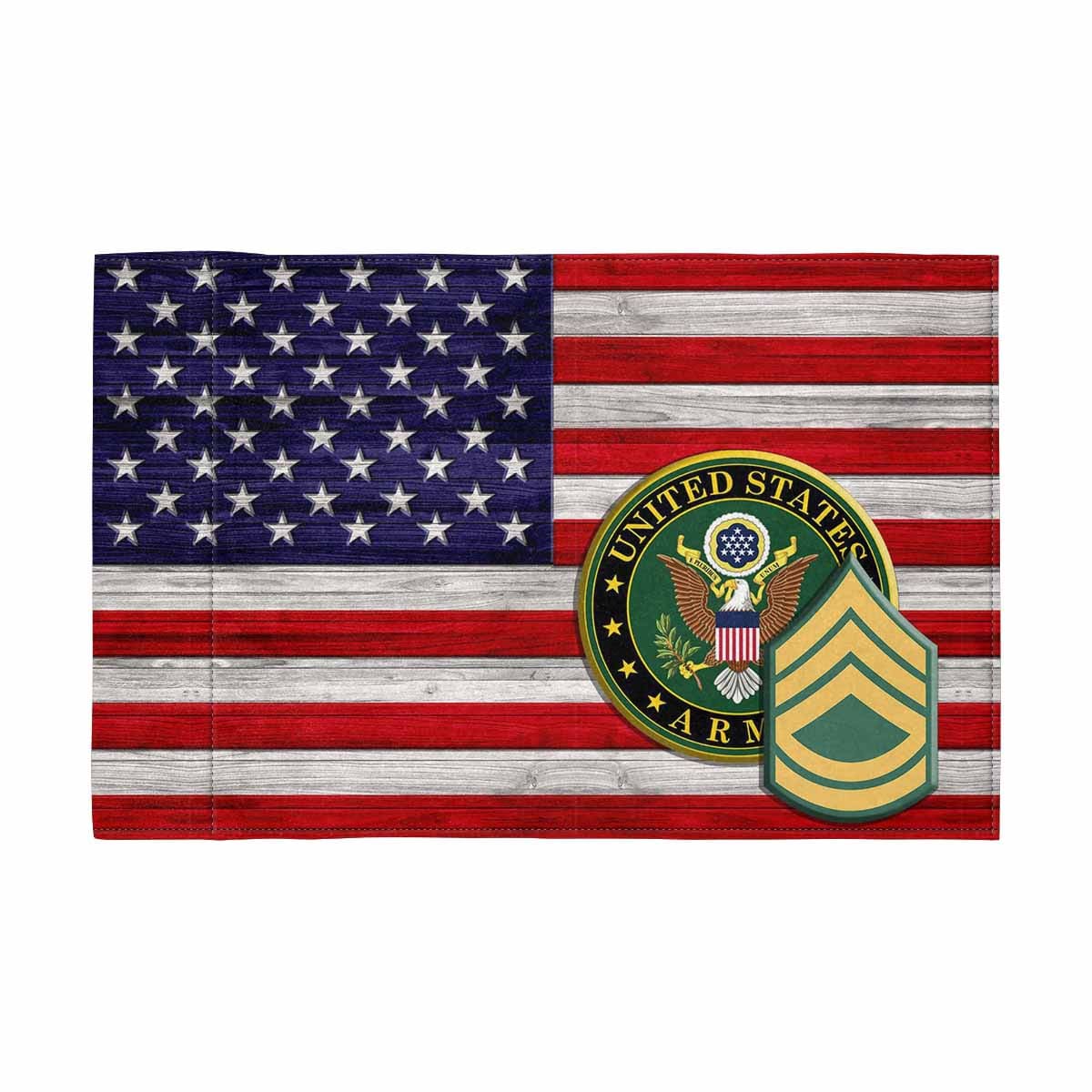 US Army E-7 Motorcycle Flag 9" x 6" Twin-Side Printing D02-Garden Flag-Veterans Nation