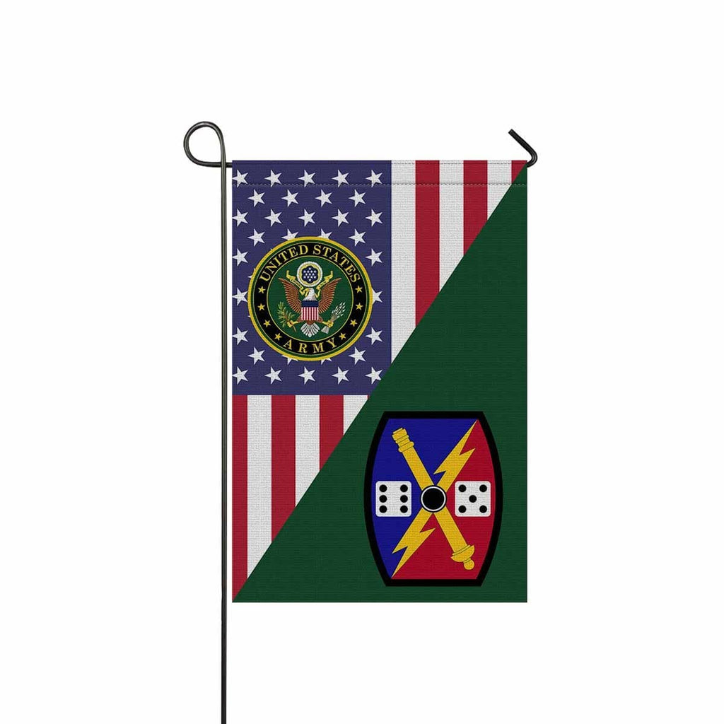 US ARMY 65 FIRES BRIGADE Garden Flag/Yard Flag 12 inches x 18 inches Twin-Side Printing-GDFlag-Army-CSIB-Veterans Nation