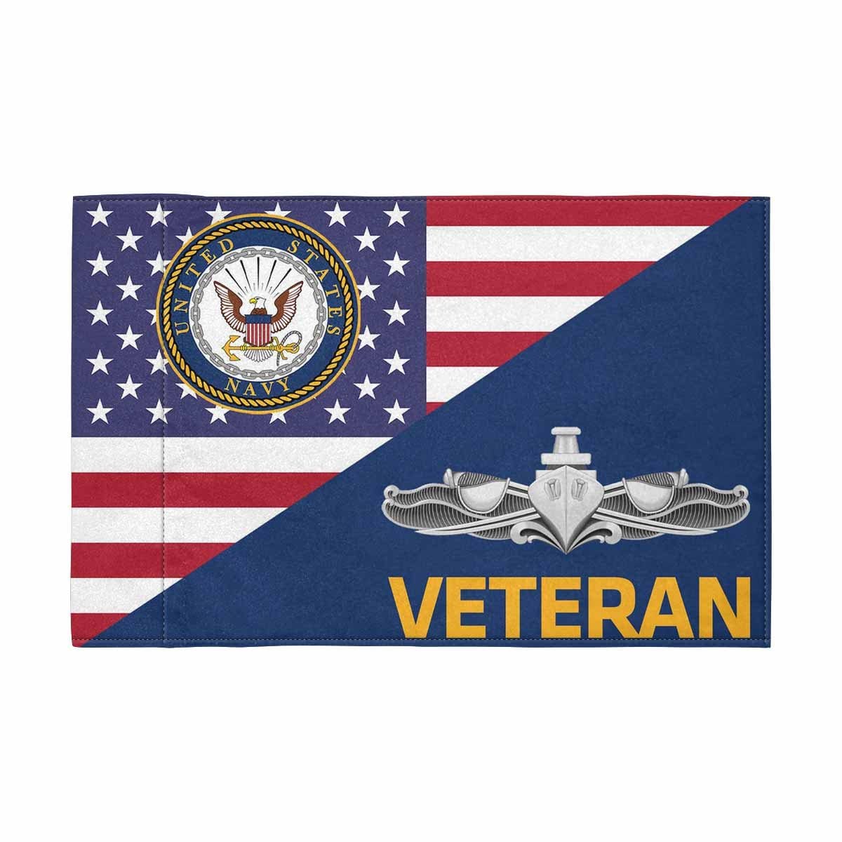 US Navy Surface Warfare Enlisted Badge Veteran Motorcycle Flag 9" x 6" Twin-Side Printing D01-MotorcycleFlag-Navy-Veterans Nation