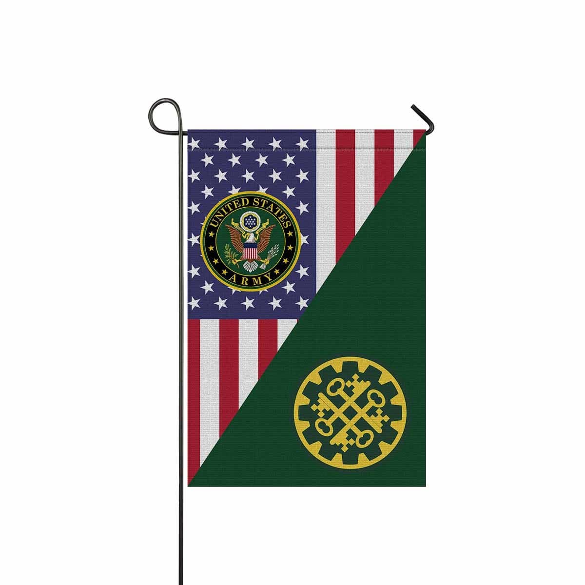 US ARMY 177TH MILITARY POLICE BRIGADE Garden Flag/Yard Flag 12 inches x 18 inches Twin-Side Printing-GDFlag-Army-CSIB-Veterans Nation
