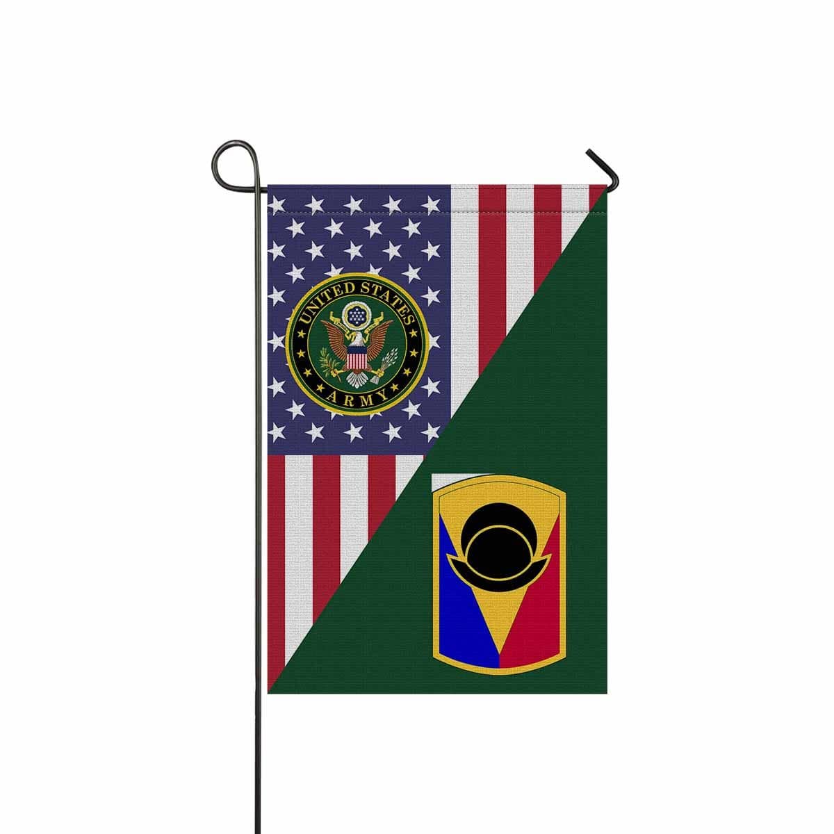 US ARMY 53RD INFANTRY BRIGADE COMBAT TEAM Garden Flag/Yard Flag 12 inches x 18 inches Twin-Side Printing-GDFlag-Army-CSIB-Veterans Nation