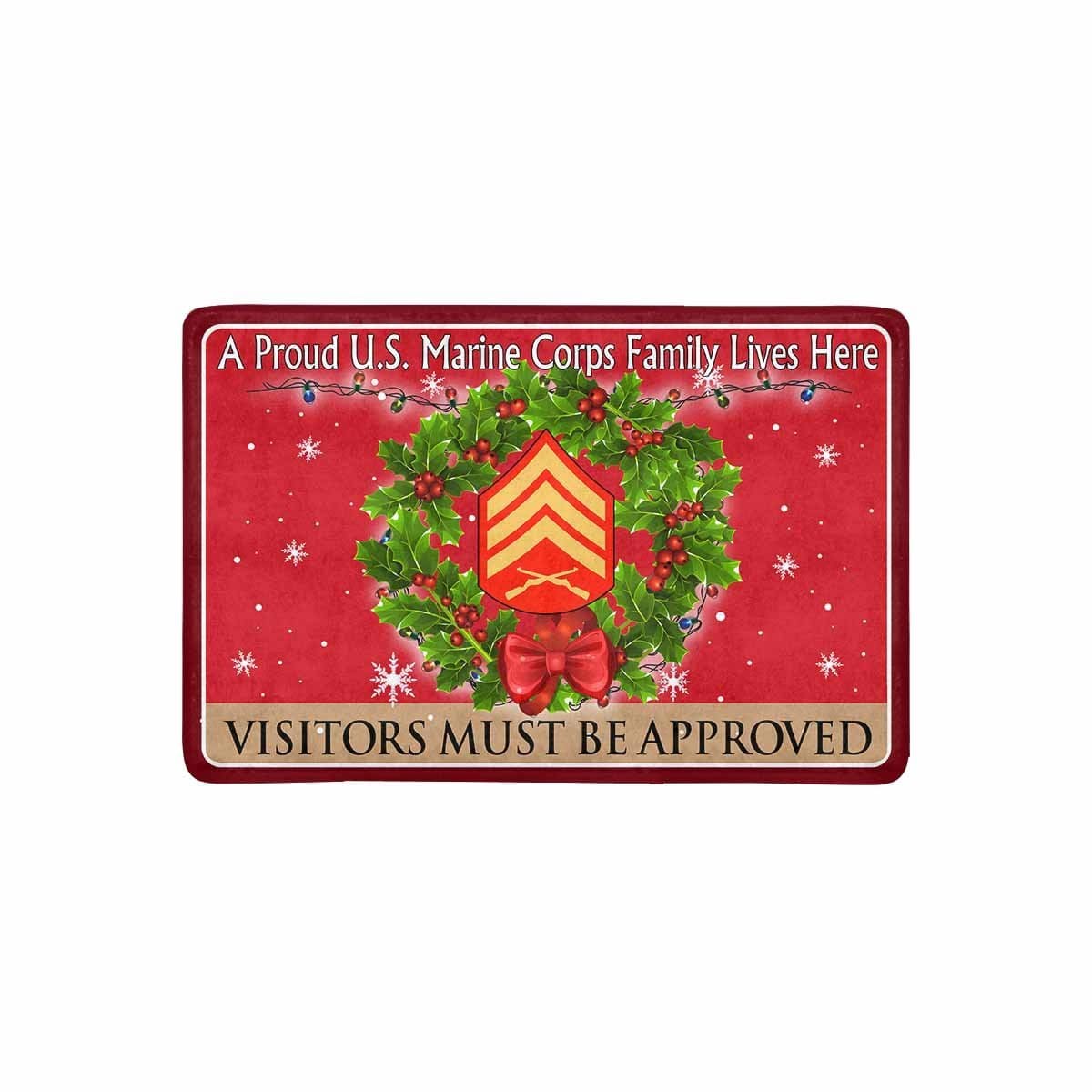 USMC E-5 Sergeant E5 Sgt USMC Noncommissioned Officer Ranks - Visitors must be approved-Doormat-USMC-Ranks-Veterans Nation