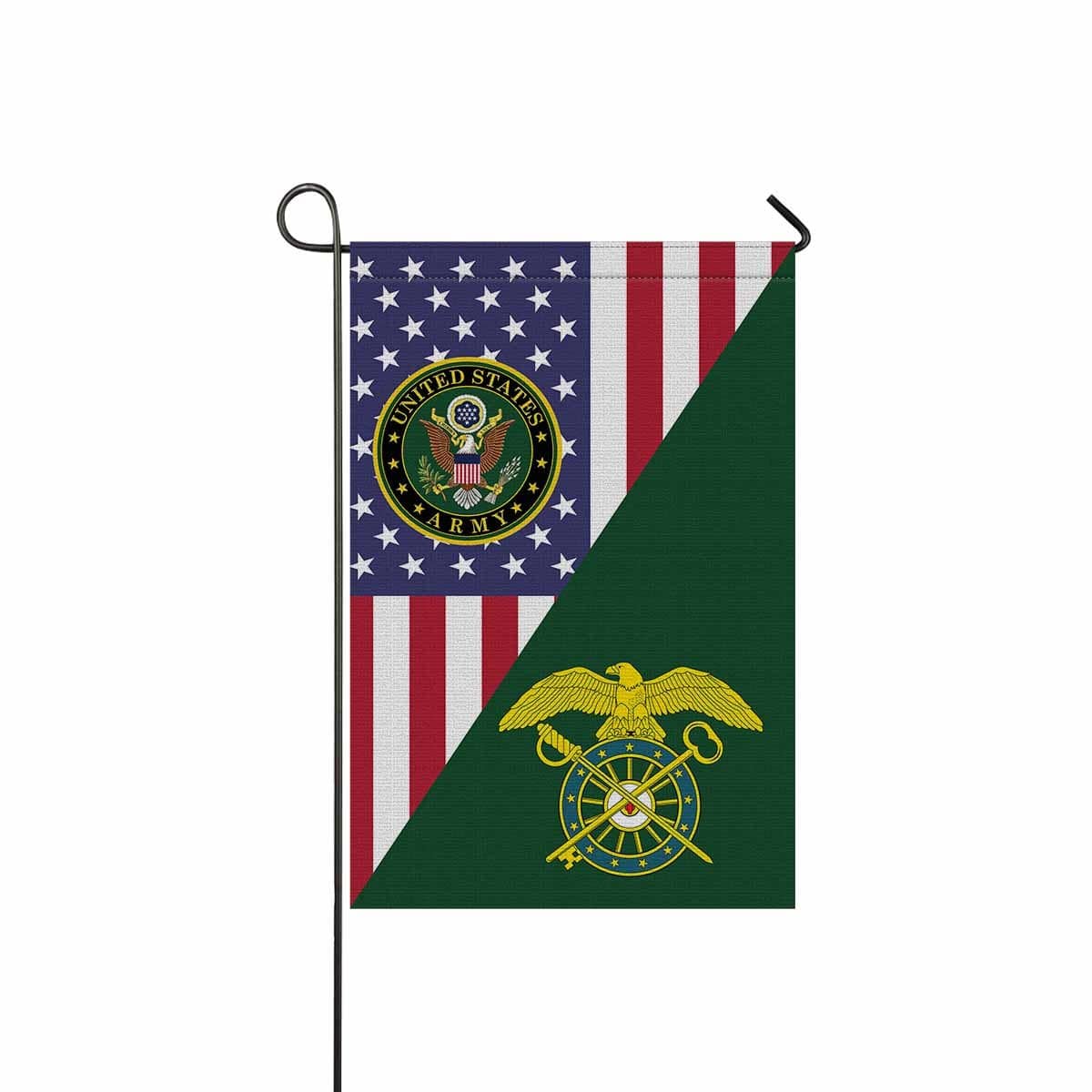 US Army Quartermaster Corps Garden Flag/Yard Flag 12 Inch x 18 Inch Twin-Side Printing-GDFlag-Army-Branch-Veterans Nation