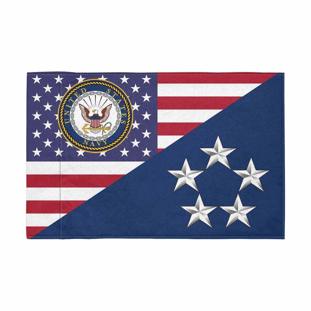 US Navy O-11 Motorcycle Flag 9" x 6" Twin-Side Printing D01-MotorcycleFlag-Navy-Veterans Nation