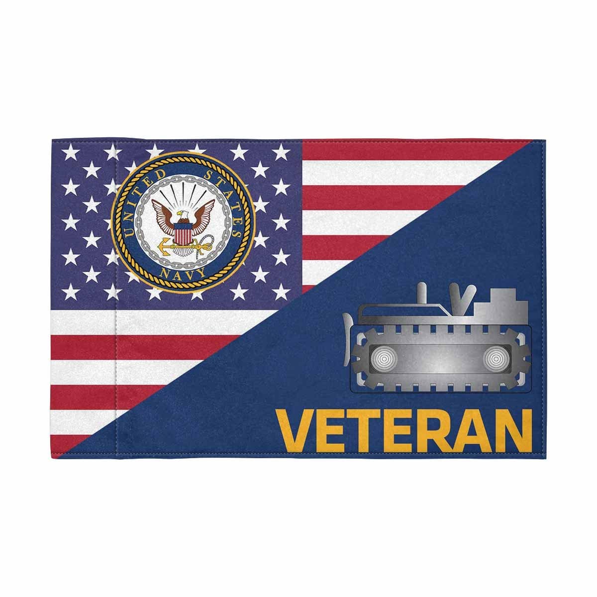 US Navy Equipment Operator Navy EO Veteran Motorcycle Flag 9" x 6" Twin-Side Printing D01-MotorcycleFlag-Navy-Veterans Nation