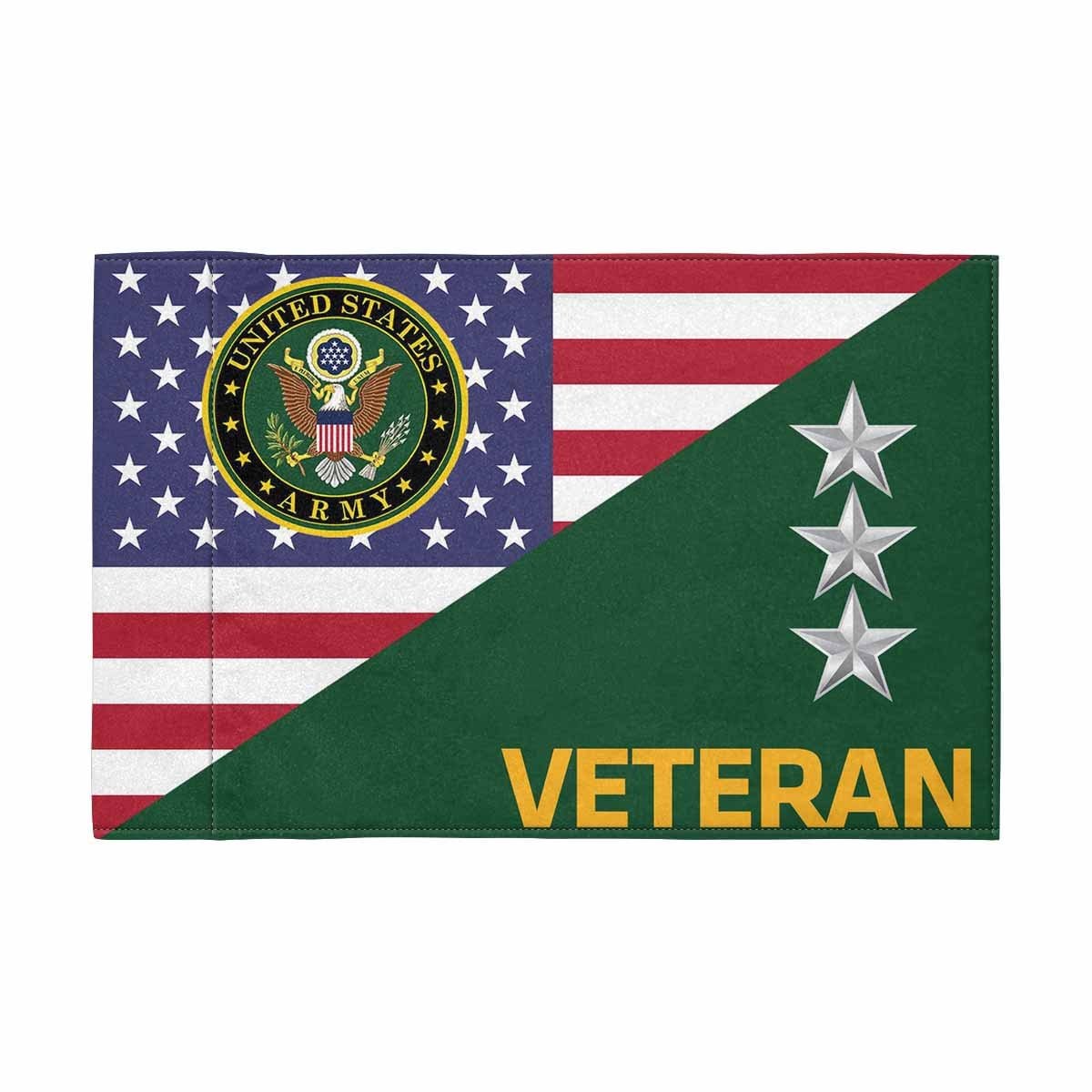 US Army O-9 Veteran Motorcycle Flag 9" x 6" Twin-Side Printing D01-MotorcycleFlag-Army-Veterans Nation
