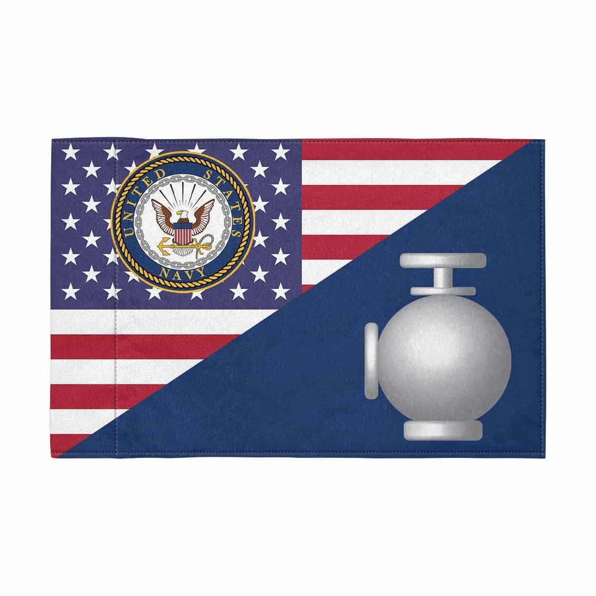 US Navy Utilitiesman Navy UT Motorcycle Flag 9" x 6" Twin-Side Printing D01-MotorcycleFlag-Navy-Veterans Nation