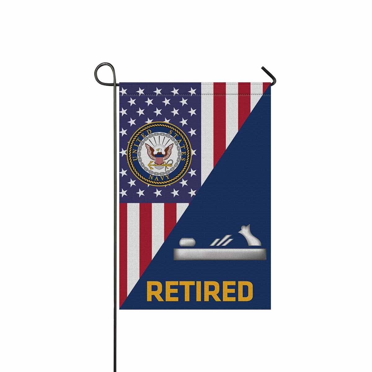 US Navy Patternmaker Navy PM Retired Garden Flag/Yard Flag 12 inches x 18 inches Twin-Side Printing-GDFlag-Navy-Rate-Veterans Nation
