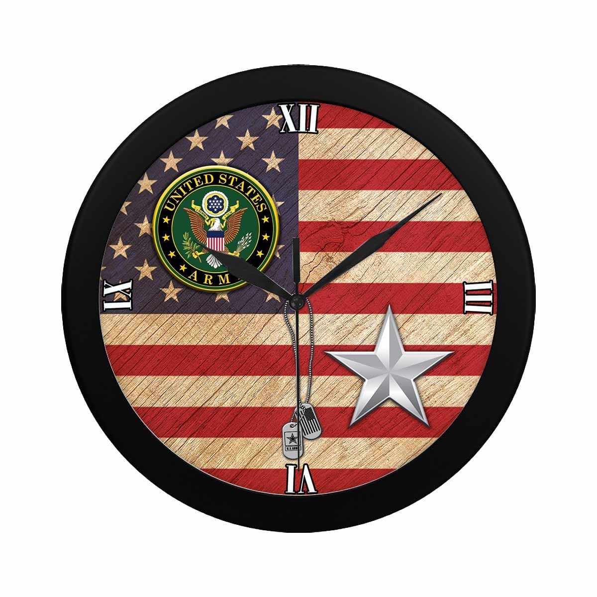 US Army O-7 Brigadier General O7 BG Wall Clock-WallClocks-Army-Ranks-Veterans Nation