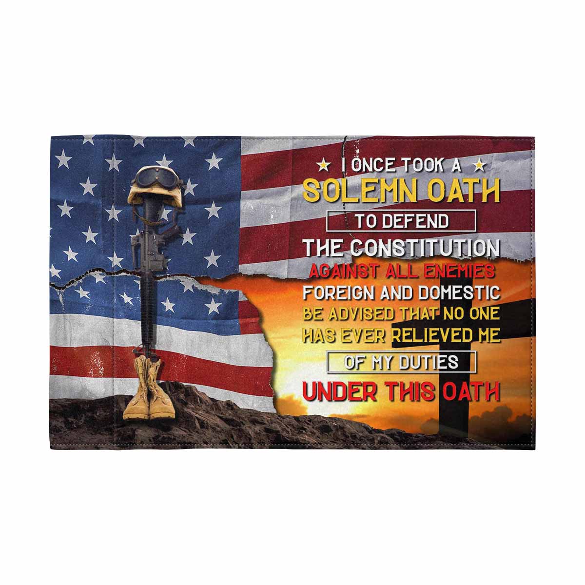 I Once Took A Solemn Oath To Defend Motorcycle Flag 9" x 6"(Each Piece With Different Printing）-Garden Flag-Veterans Nation