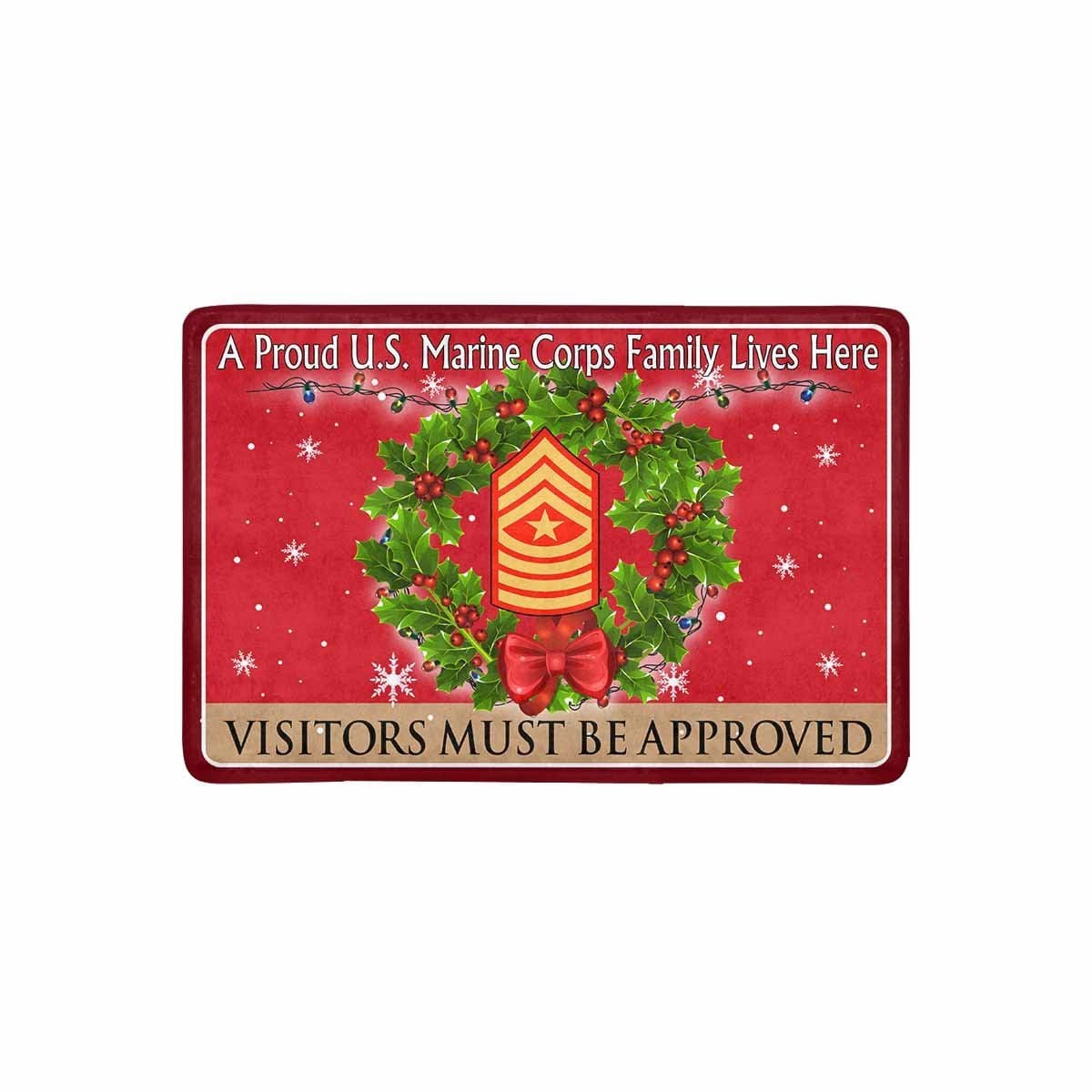 USMC E-9 SgtMa E9 Sergeant Major USMC Senior Enlisted Advisor Ranks - Visitors must be approved-Doormat-USMC-Ranks-Veterans Nation