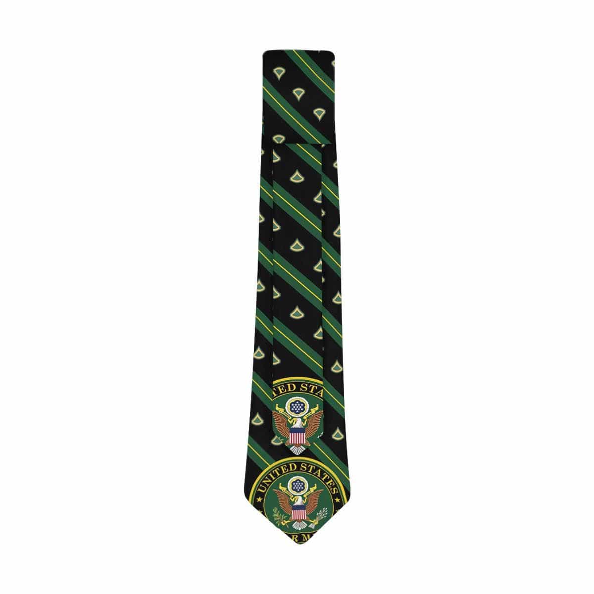 US Army E-3 Classic Necktie (Two Sides)-Necktie-Army-Ranks-Veterans Nation