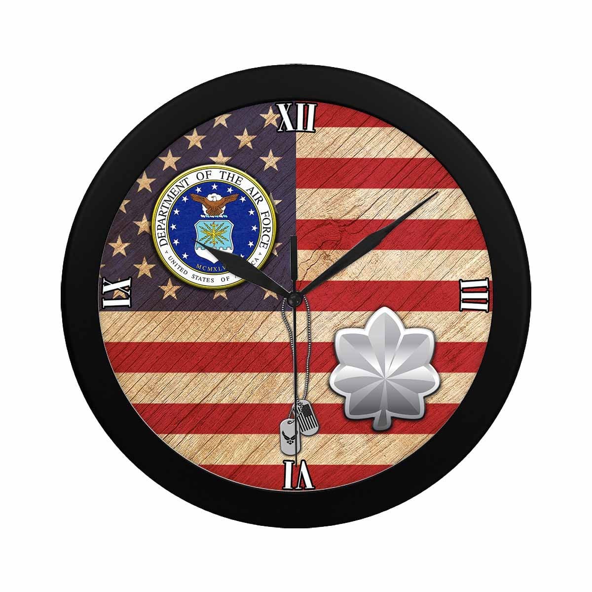 US Air Force O-5 Lieutenant Colonel Lt Co O5 Wall Clock-WallClocks-USAF-Ranks-Veterans Nation