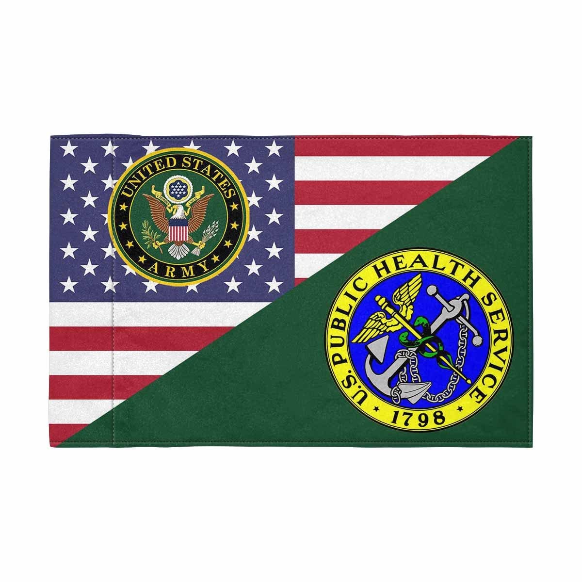 US Army Public Health Service Motorcycle Flag 9" x 6" Twin-Side Printing D01-Garden Flag-Veterans Nation