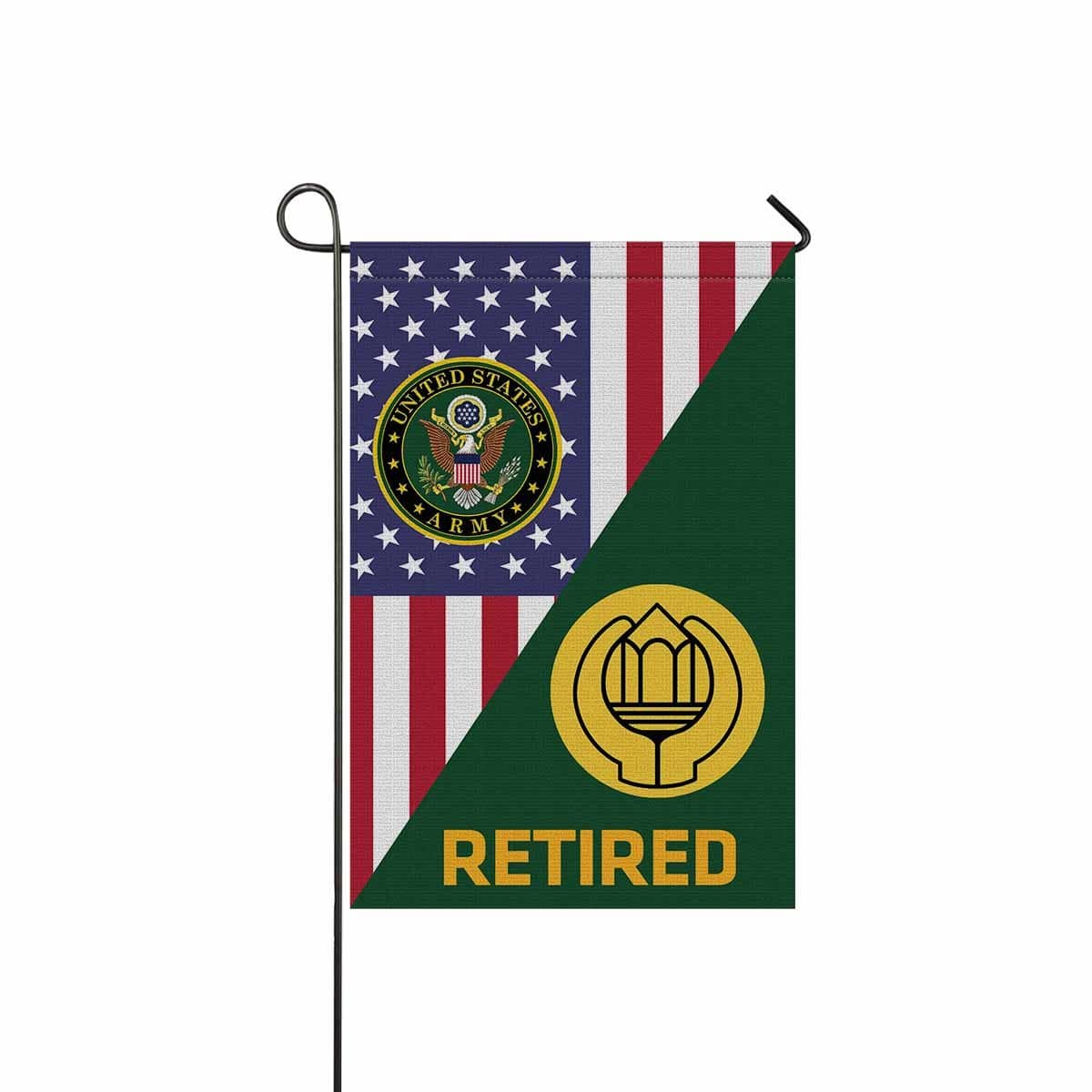 US Army Chaplain Assistant Retired Garden Flag/Yard Flag 12 Inch x 18 Inch Twin-Side Printing-GDFlag-Army-Branch-Veterans Nation