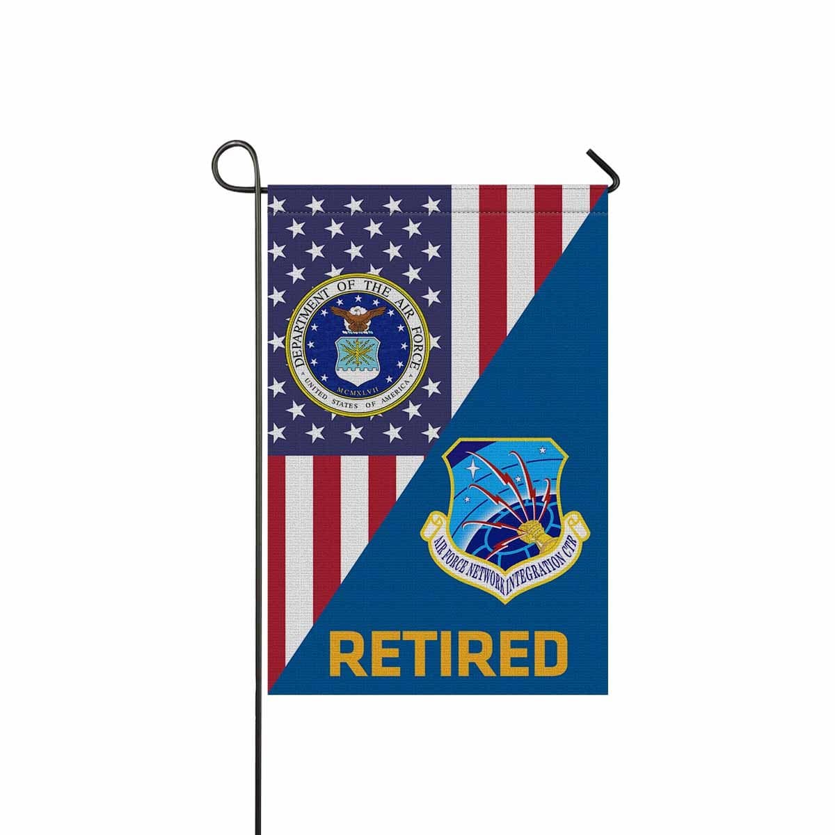 US Air Force Communications Command Retired Garden Flag/Yard Flag 12 inches x 18 inches Twin-Side Printing-GDFlag-USAF-Shield-Veterans Nation