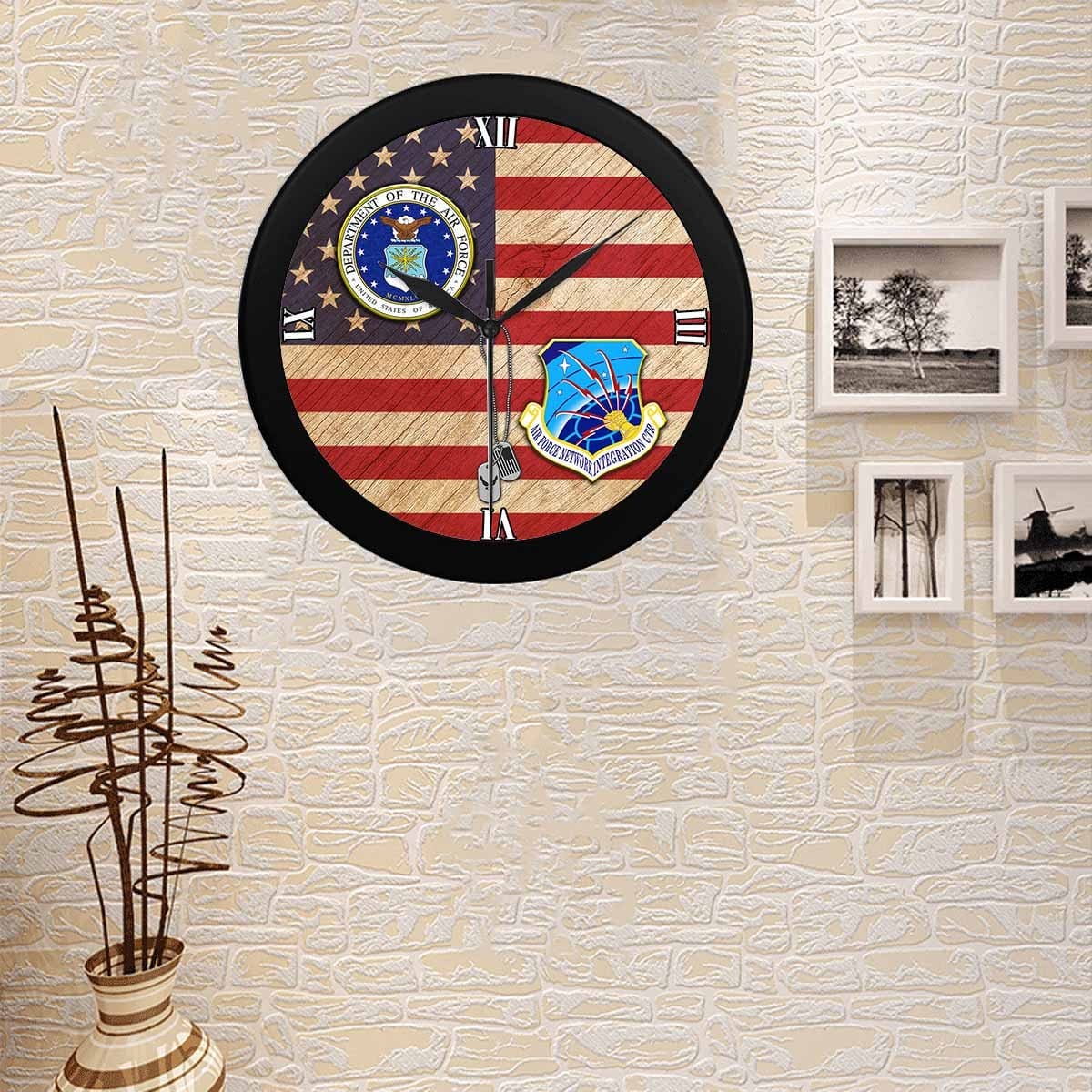 US Air Force Communications Command Wall Clock-WallClocks-USAF-Shield-Veterans Nation