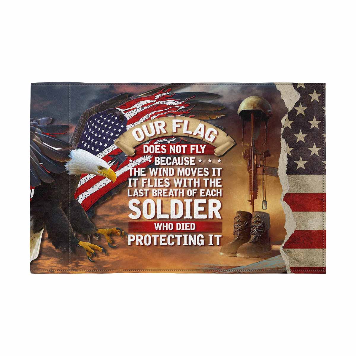 Last Breath Of Each Soldier Motorcycle Flag 9" x 6"(Each Piece With Different Printing）-Garden Flag-Veterans Nation