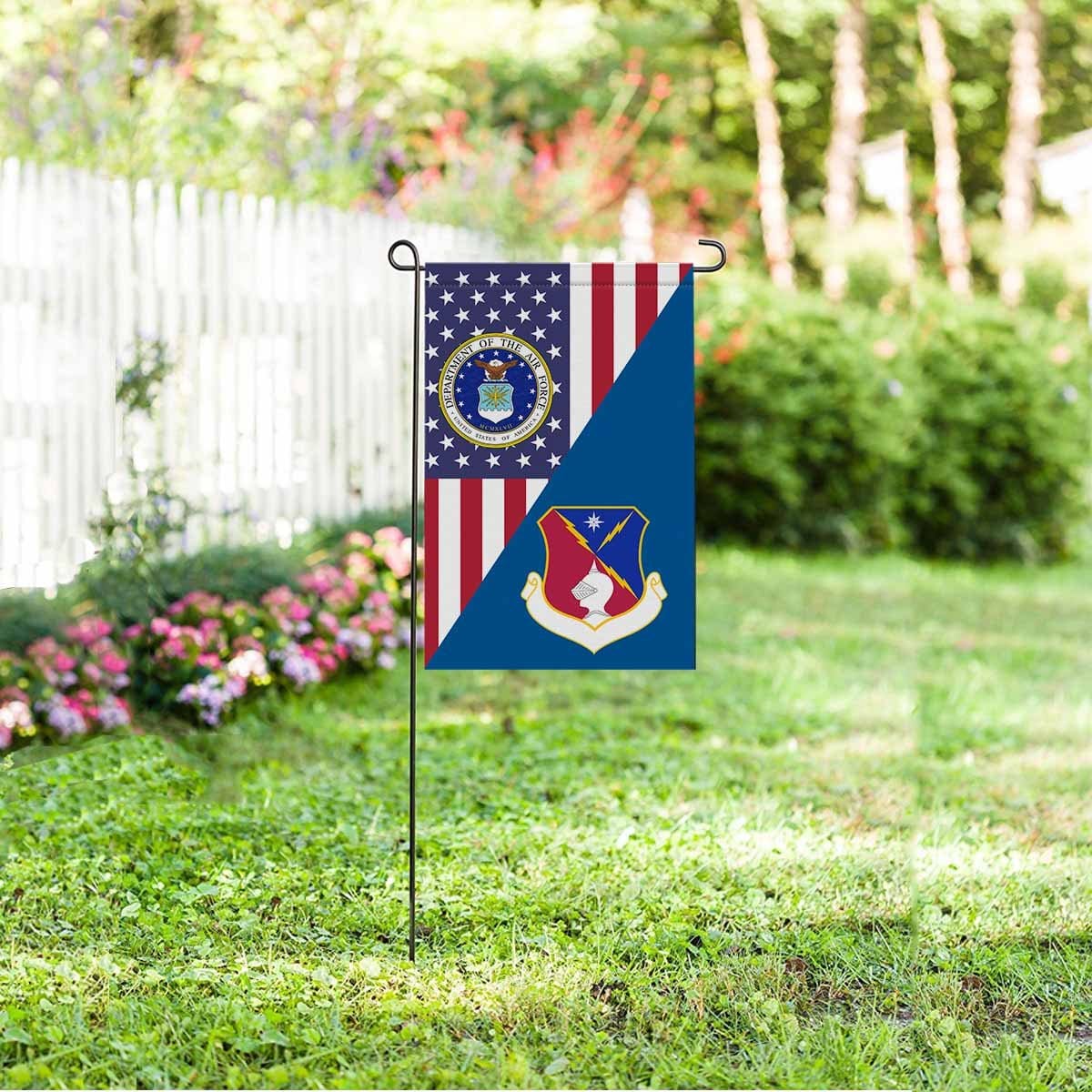 US Air Force 65th Air Division Garden Flag/Yard Flag 12 inches x 18 inches Twin-Side Printing-GDFlag-USAF-AirDivision-Veterans Nation