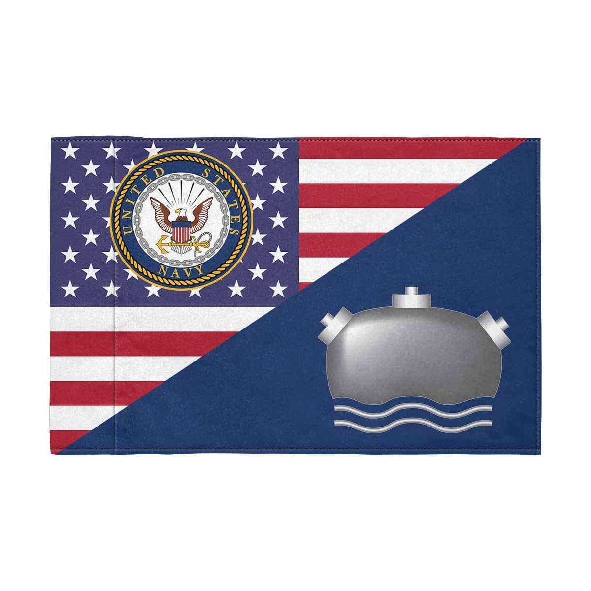 US Navy Mineman Navy MN Motorcycle Flag 9" x 6" Twin-Side Printing D01-MotorcycleFlag-Navy-Veterans Nation