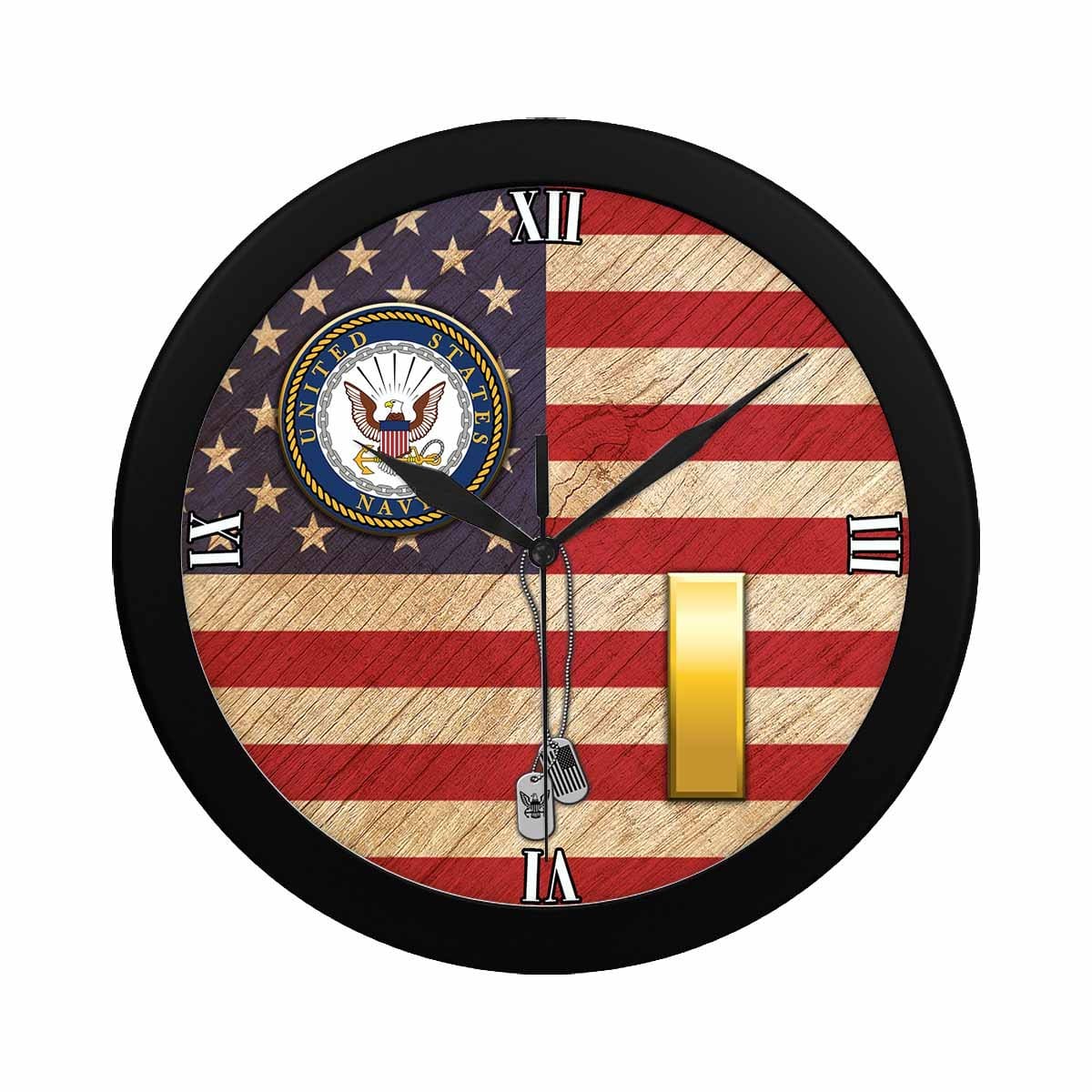 US Navy O-1 Ensign O1 ENS Junior Officer Wall Clock-WallClocks-Navy-Officer-Veterans Nation