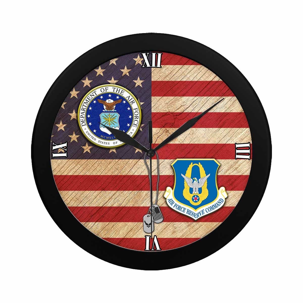 US Air Force Reserve Command Wall Clock-WallClocks-USAF-Shield-Veterans Nation