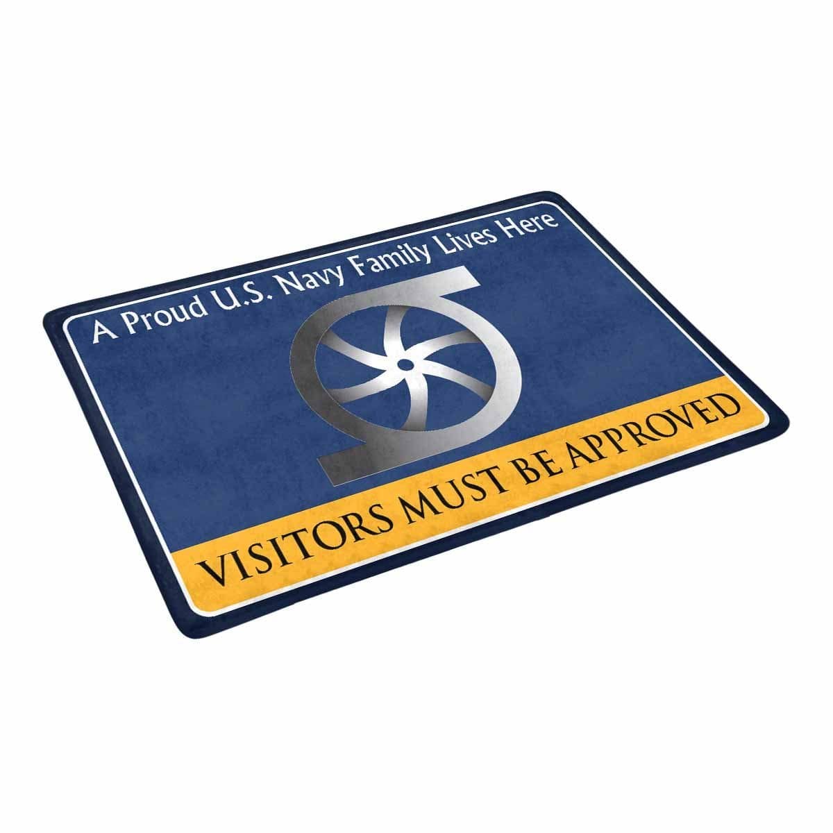 Navy Gas Turbine Systems Technician Navy GS Family Doormat - Visitors must be approved (23,6 inches x 15,7 inches)-Doormat-Navy-Rate-Veterans Nation